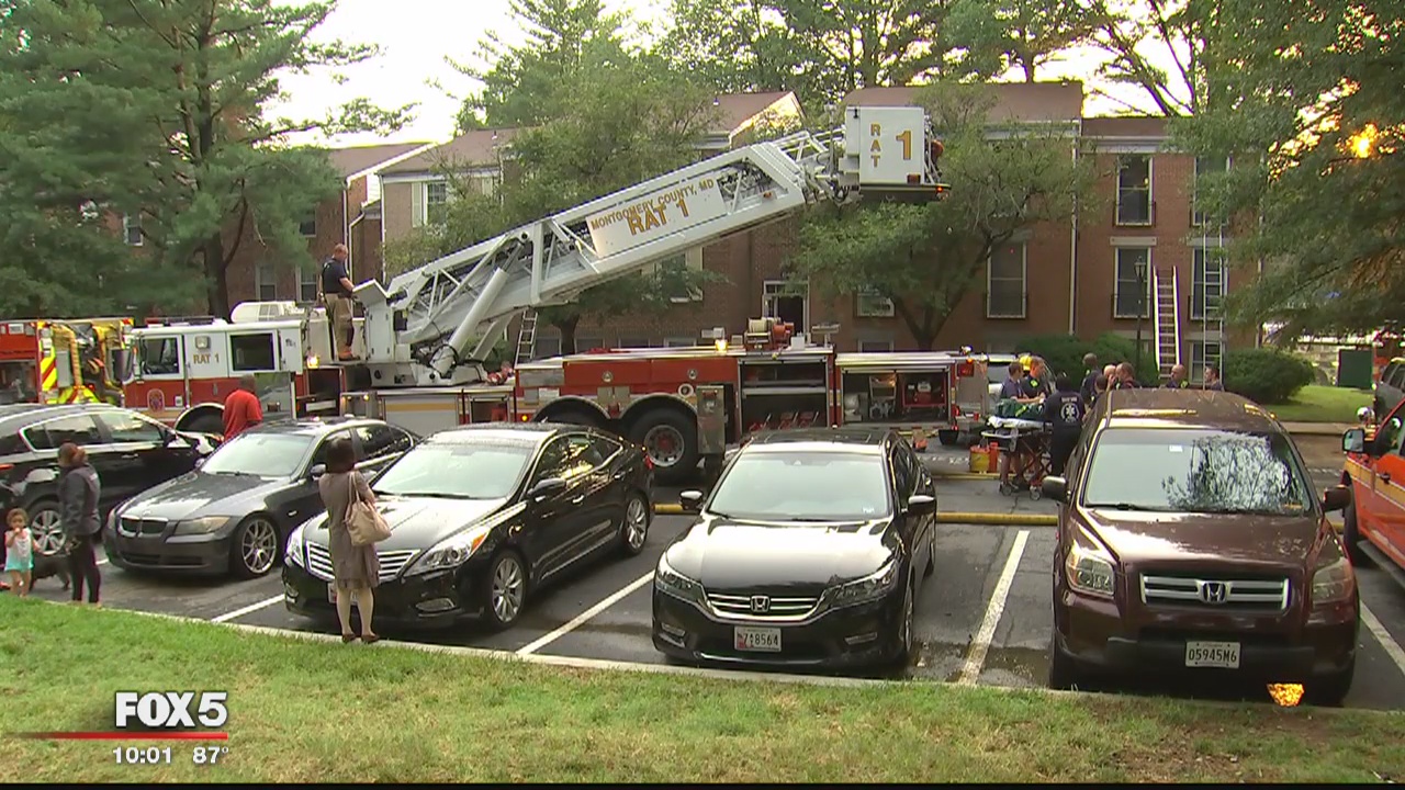 Family displaced from apartment after lightning strike in Gaithersburg