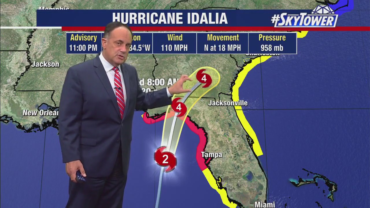 Hurricane Idalia: 11pm update on Cat 2 storm