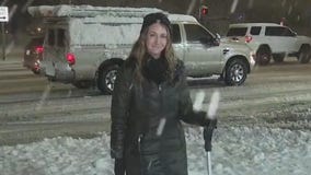 Clearing snow as winter storm continues