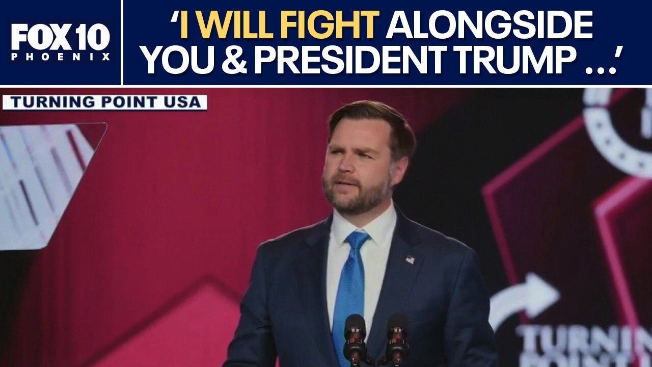 VP JD Vance arrives in Phoenix for AmericaFest 2025