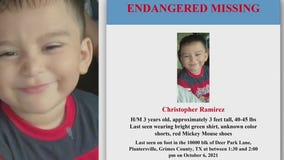 Search continues for missing 3-year-old in Grimes County