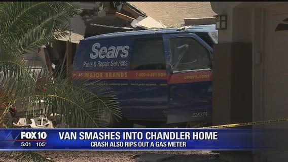 Van crashes into Chandler home