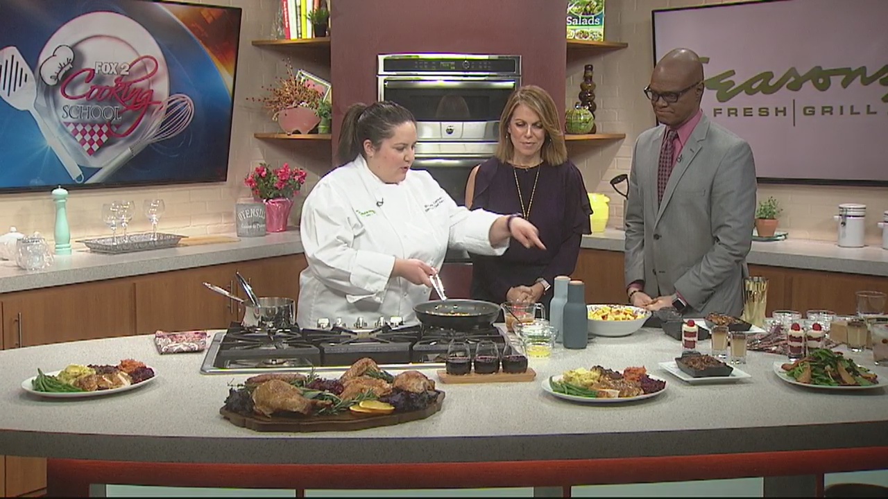 Making Thanksgiving sides with Seasons 52