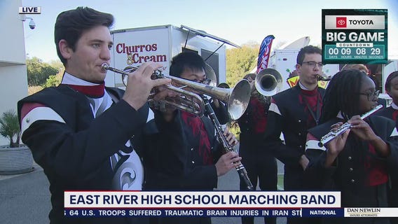 East River High School Marching Band performs on Good Day Orlando