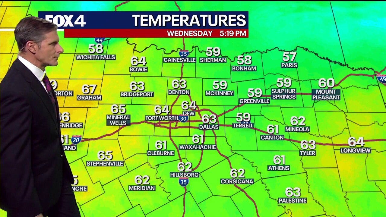Dallas weather: Dec. 17 evening forecast.