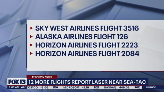 12 more flights report laser near SEA
