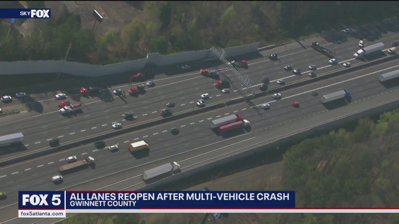 All lanes reopened after 10-car pileup on I-85 | FOX 5 Atlanta