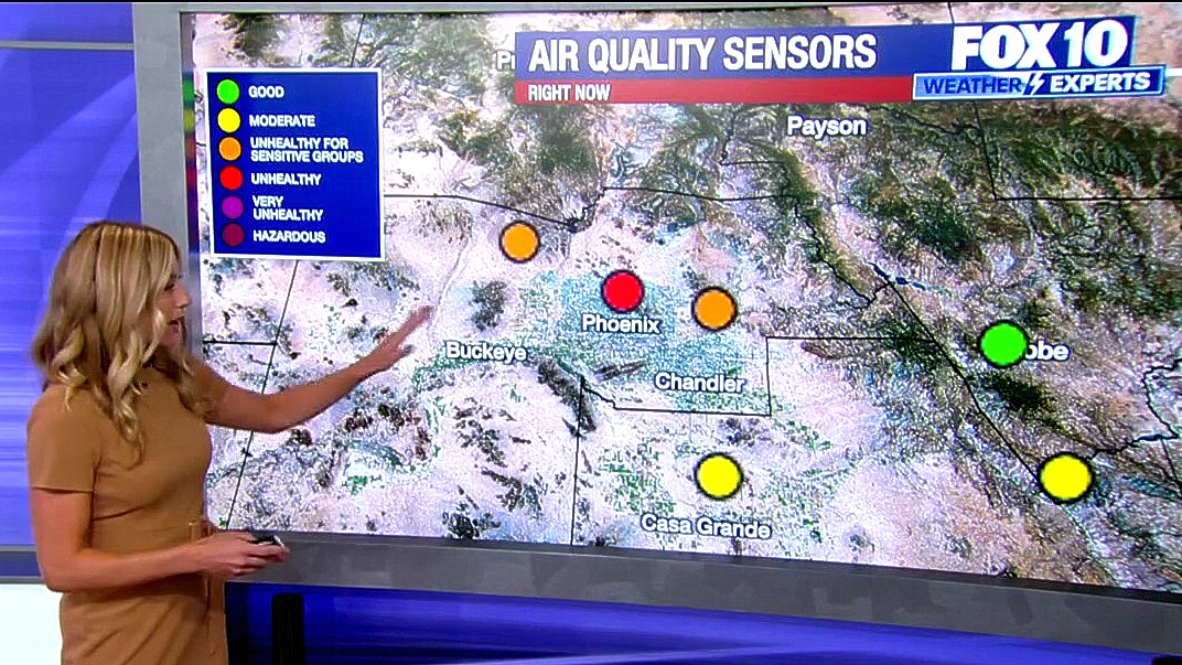 Hazy skies in Arizona due to California wildfires