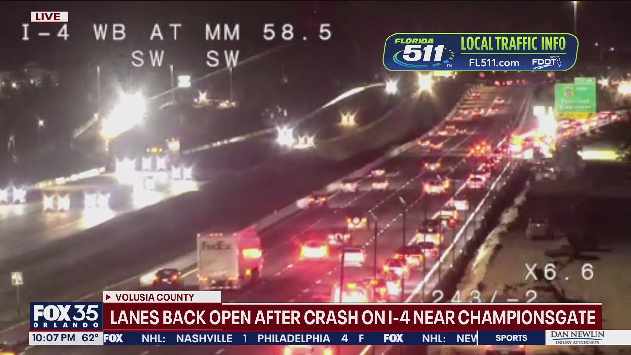 Chase ends in crash on I-4; 2 suspects on the run: FHP | FOX 35 Orlando