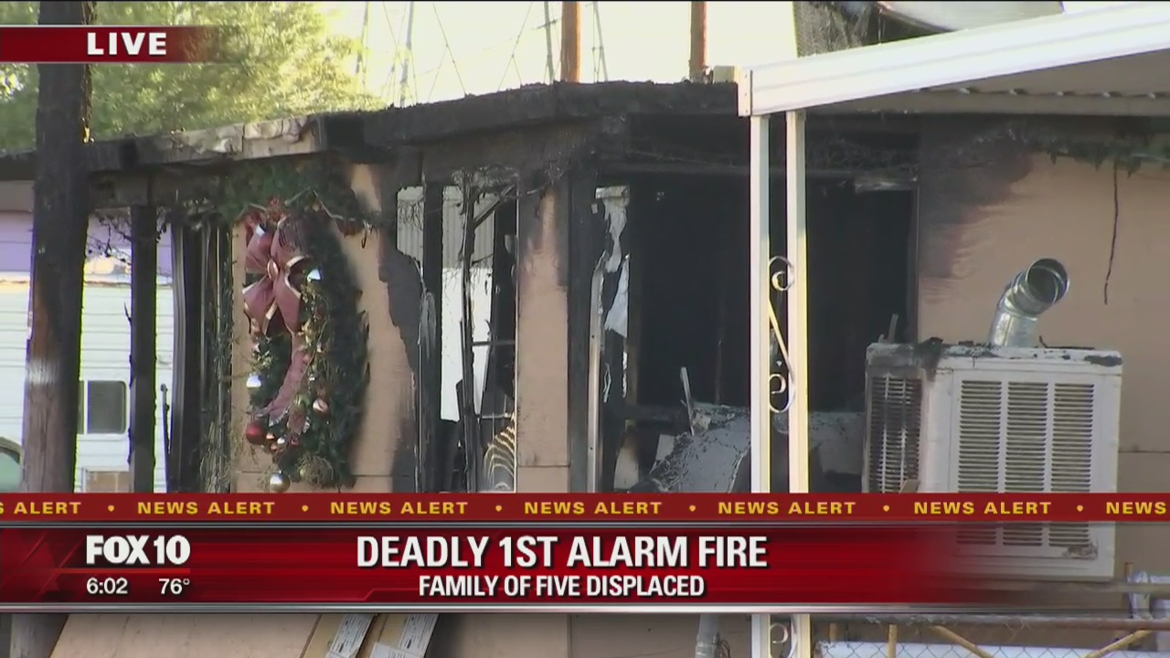 1st alarm mobile home fire