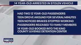 Police: Kent, WA teen takes joyride in stolen car with 2 girls