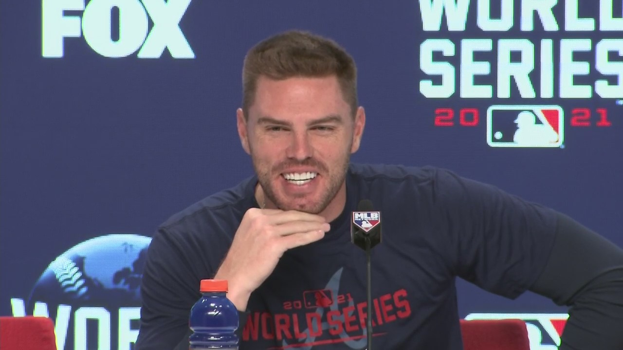Freddie Freeman speaks ahead of Game 3
