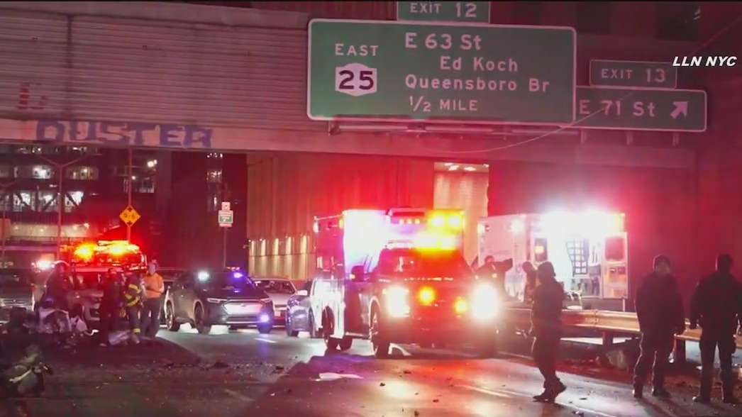 Tesla collides with guardrail on FDR Drive; 1 dead