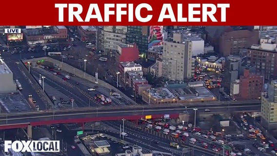 NYC traffic, watermain break near LIE