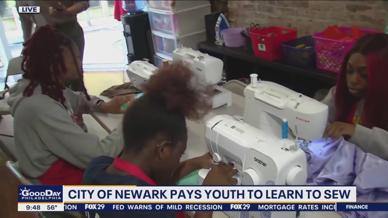 Newark program paying youth to learn sewing