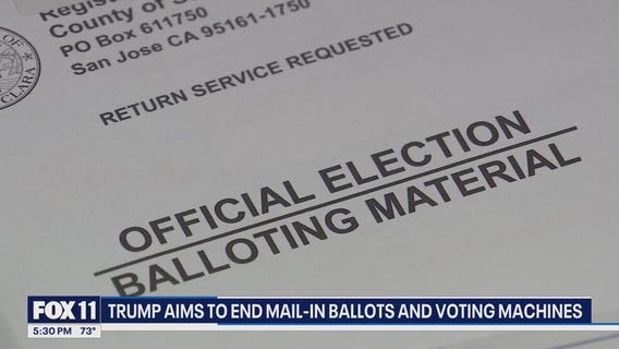 Trump wants to ban mail-in ballot, voting machines