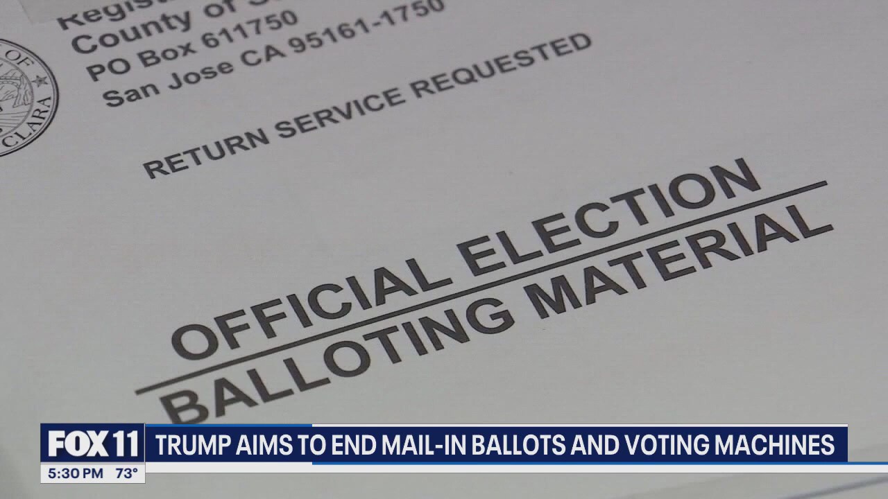 Trump wants to ban mail-in ballot, voting machines