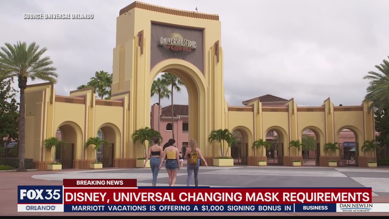 Disney, Universal changing mask requirements