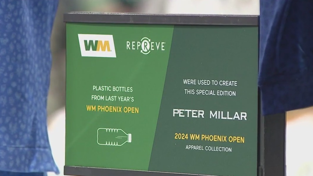 Shirts made from plastic water bottles sold at WM Phoenix Open