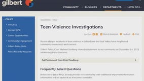 Gilbert PD has web page dedicated to teen violence