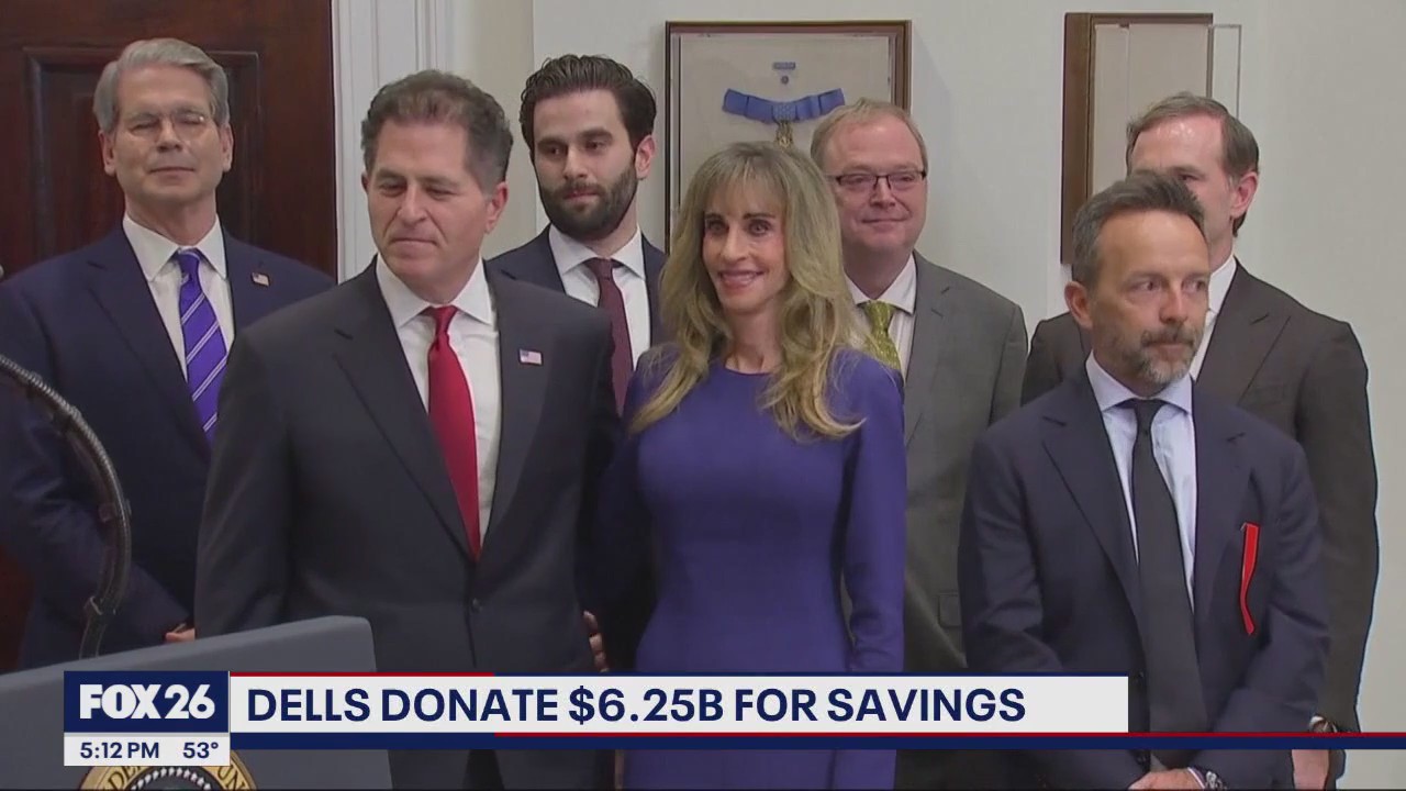 Dells donate $6.25B for children's savings