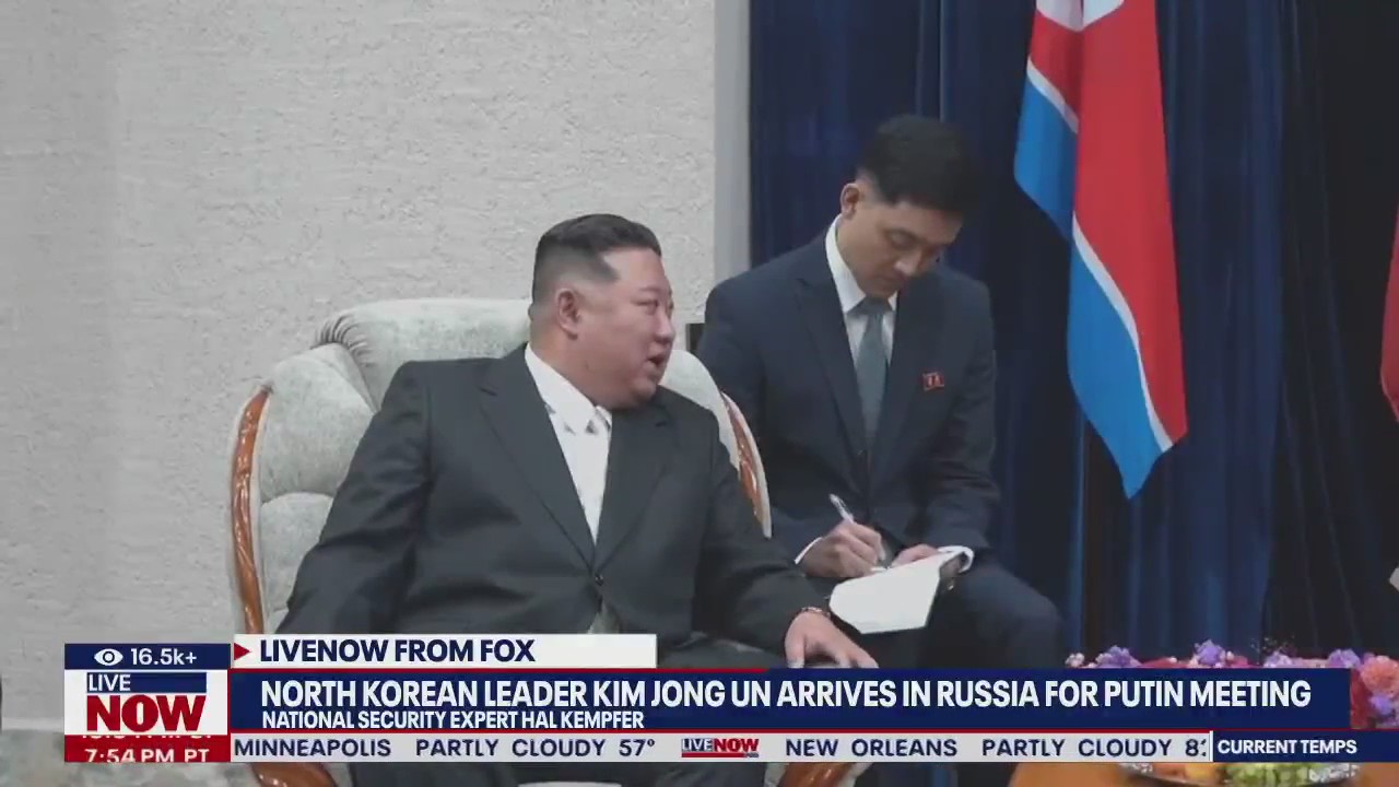 Kim Jong Un arrives ahead of meeting with Putin