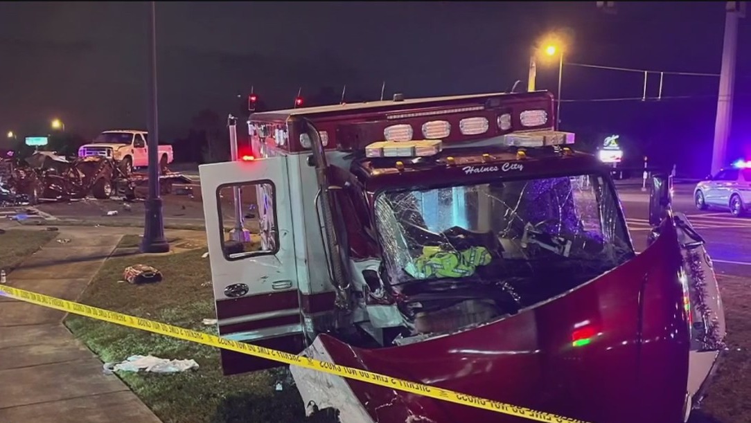 Polk County paramedic injured in ambulance crash