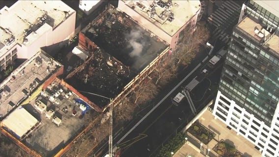 SkyFOX over a fire in San Jose