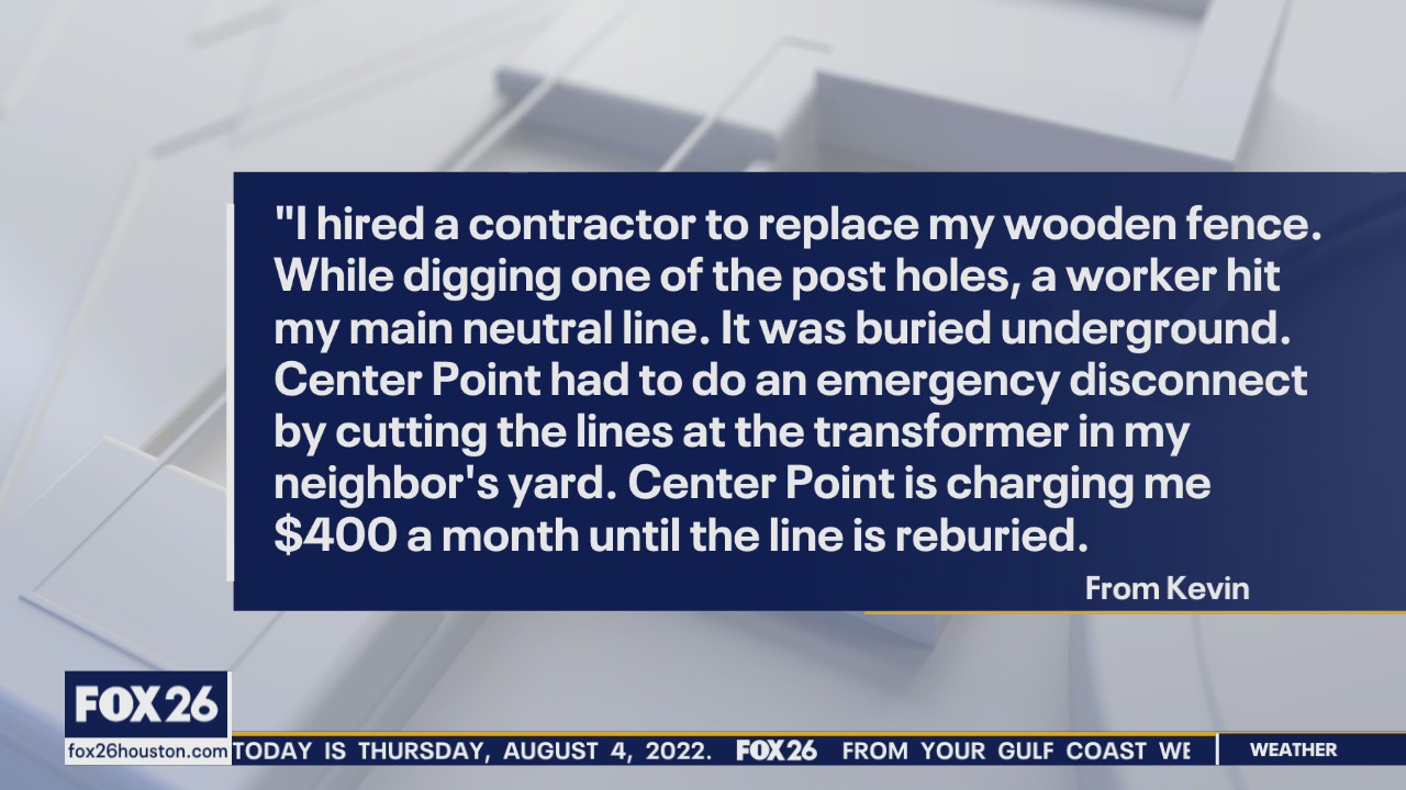 Medicare & supplemental insurance; utility provider misread disputes; contractor hit main neutral line