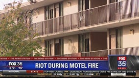 Deputies say riot followed arson at hotel