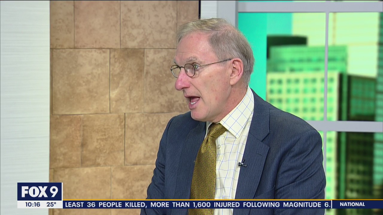 Prof. David Schultz stops by FOX 9 during Impeachment Trial