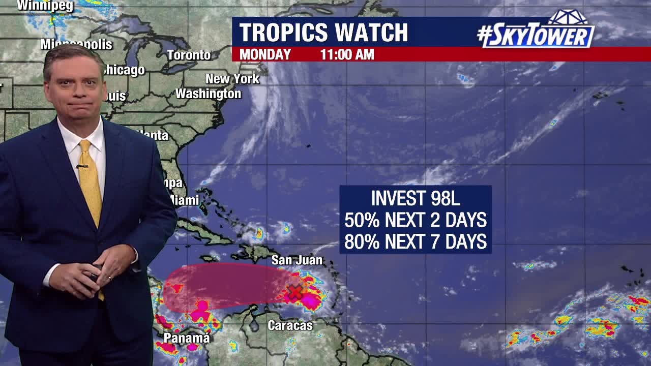 Invest 98L could become a tropical depression