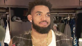 Karl-Anthony Towns reacts to Game 2 loss to Mavericks