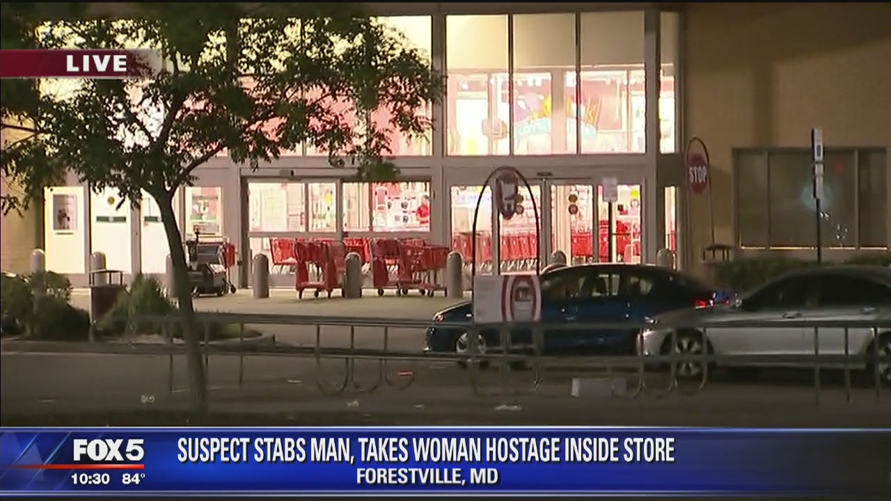 Suspect stabs man, grabs woman at Prince George’s County Target