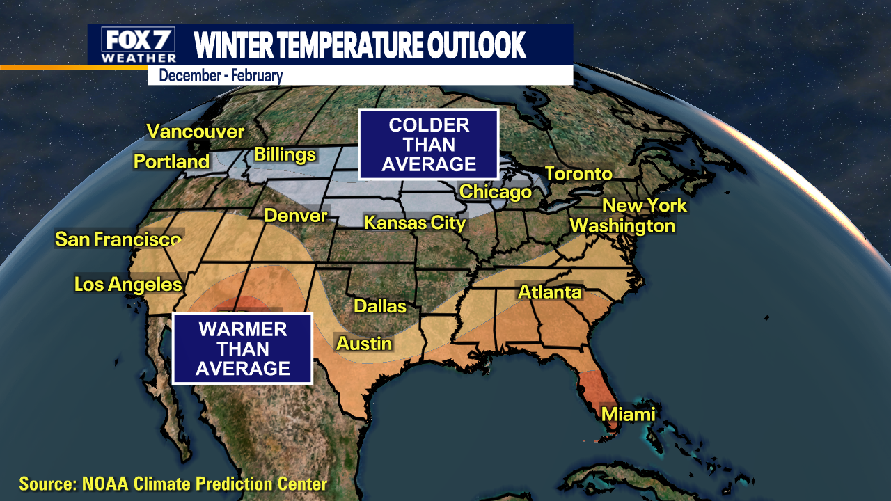 2025-2026 winter weather outlook for Central Texas