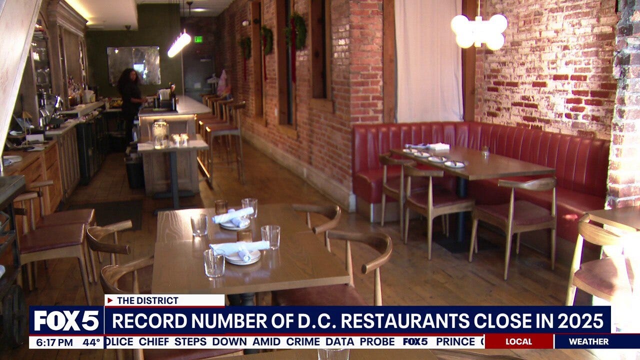 Record number of restaurants closed in DC in 2025, data shows