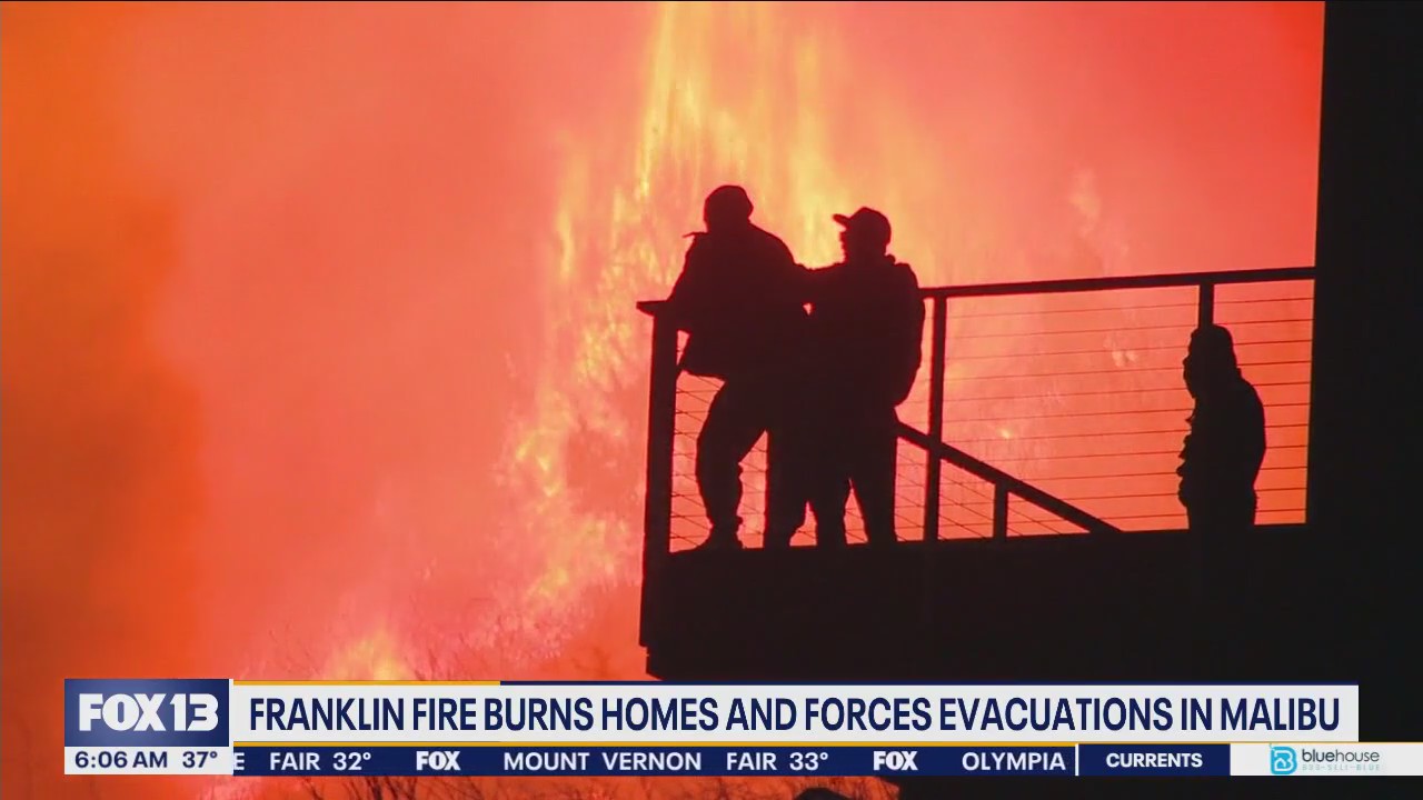 Fire burns homes, forces evacuations in Malibu, CA | FOX 13 Seattle