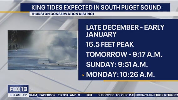 King Tides expected in south Puget Sound
