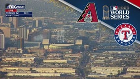 World Series 2023 game 3 flyover in Phoenix, Arizona