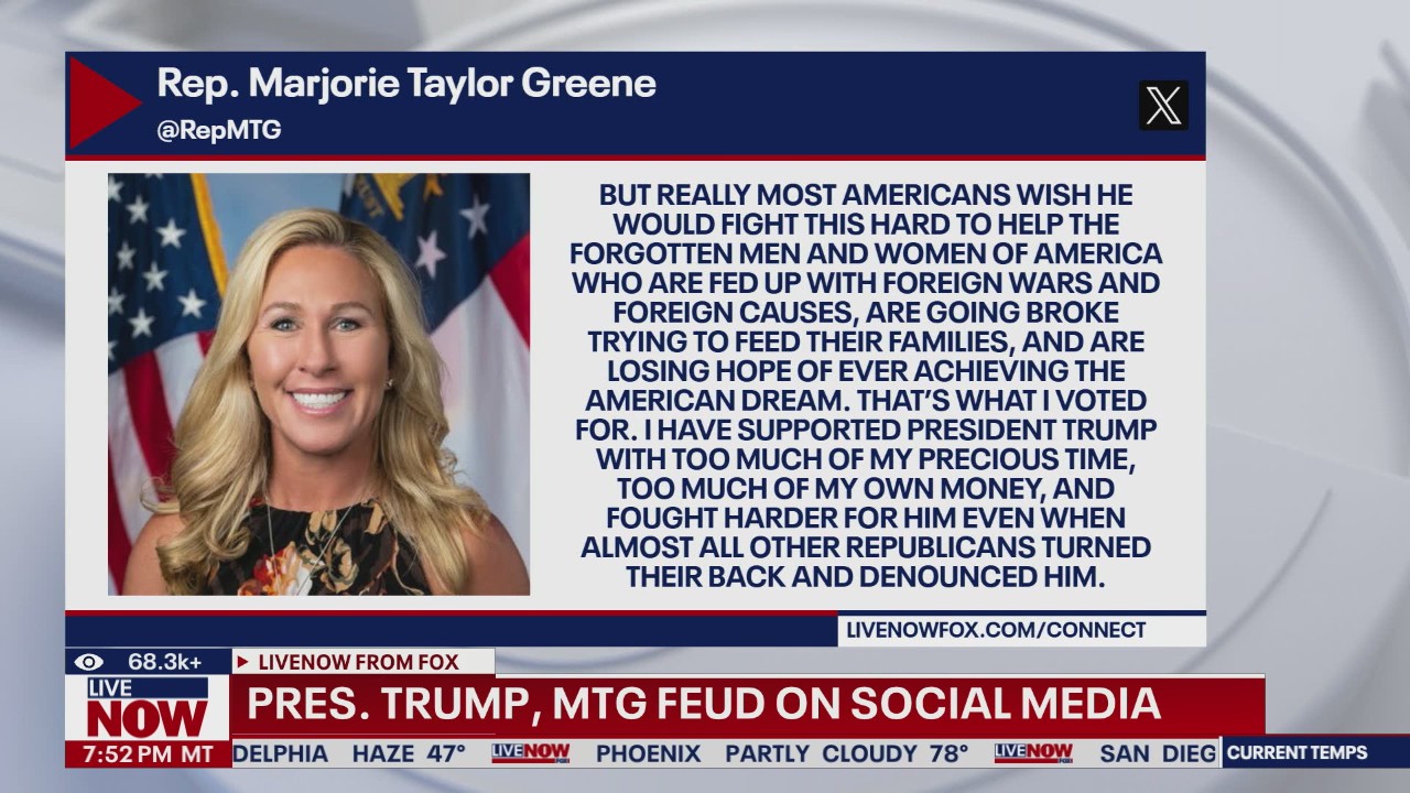 Trump, Marjorie Taylor Greene feud on social media