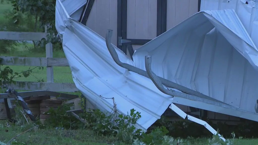 Storm damage in Bastrop County