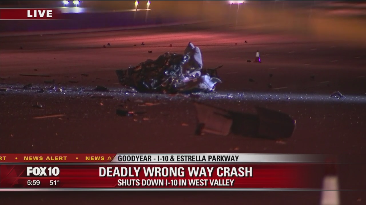 Fatal wrong-way crash shuts down I-10