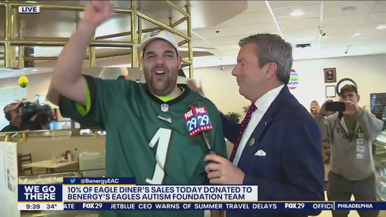 Eagle Diner giving percentage of proceeds to Eagles Autism Foundation team