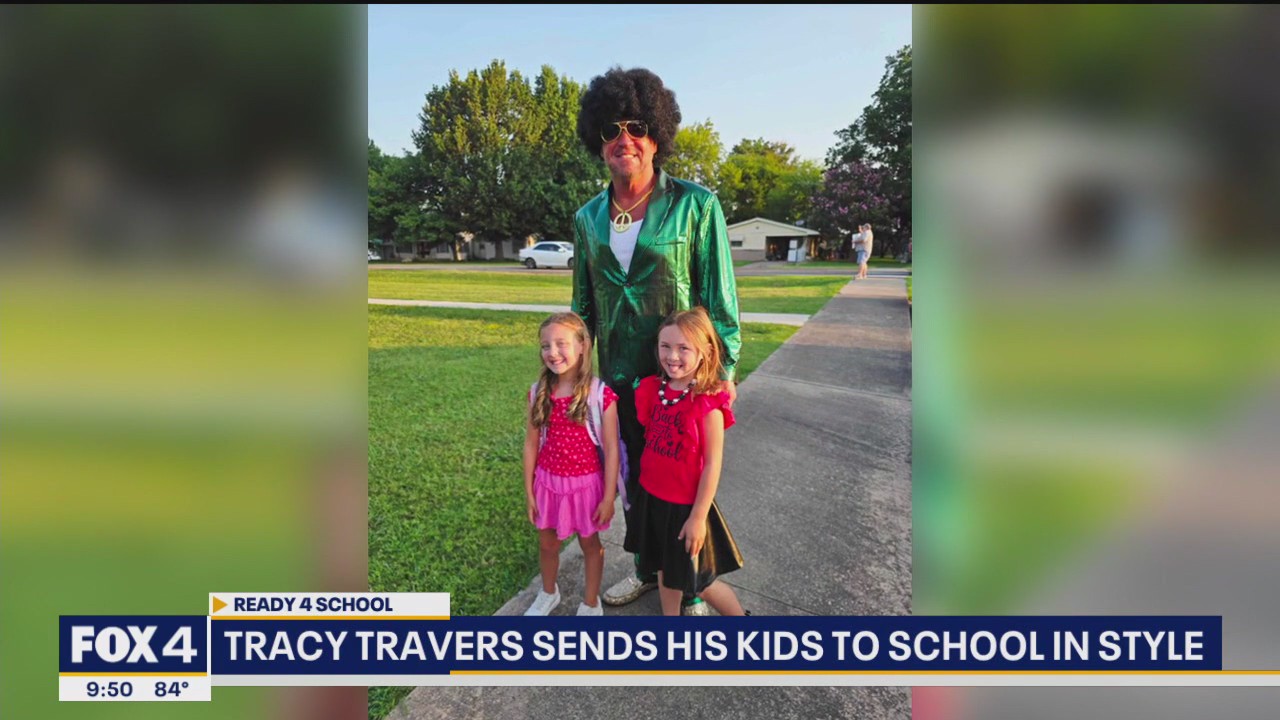 NTX Tradition: Quinlan dad sends kids to school in style