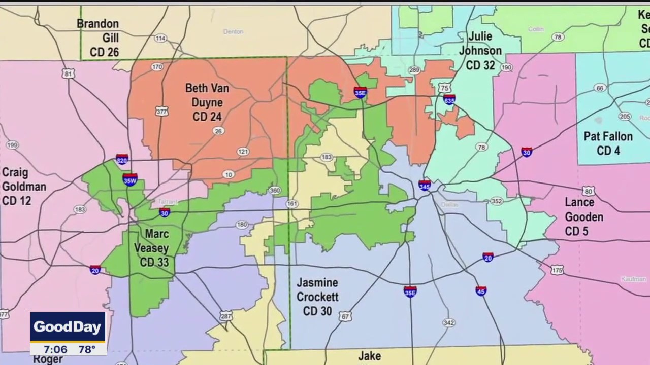 Tx. 9 Texas House Reps. approved congressional district map | FOX 4 Dallas ...