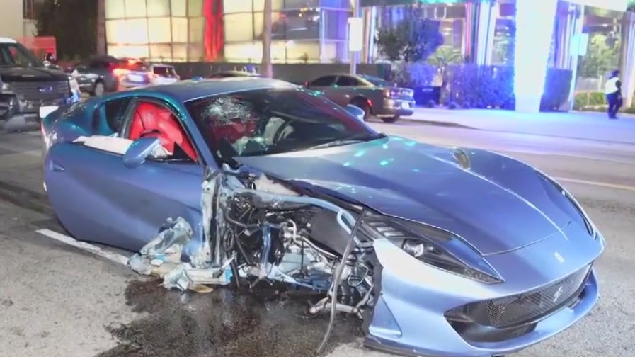 Michael B. Jordan crashes Ferrari
