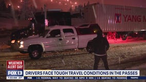 Drivers face tough travel conditions on mountain passes