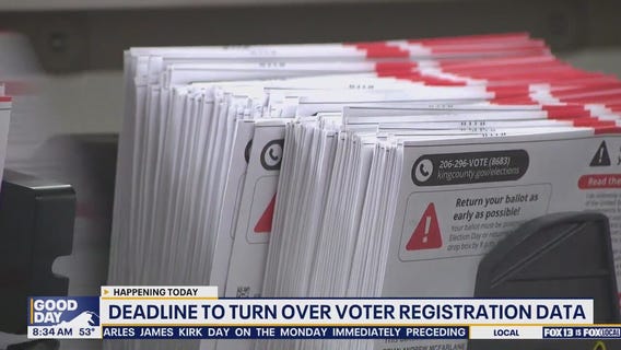 Deadline to turn over WA voter registration data