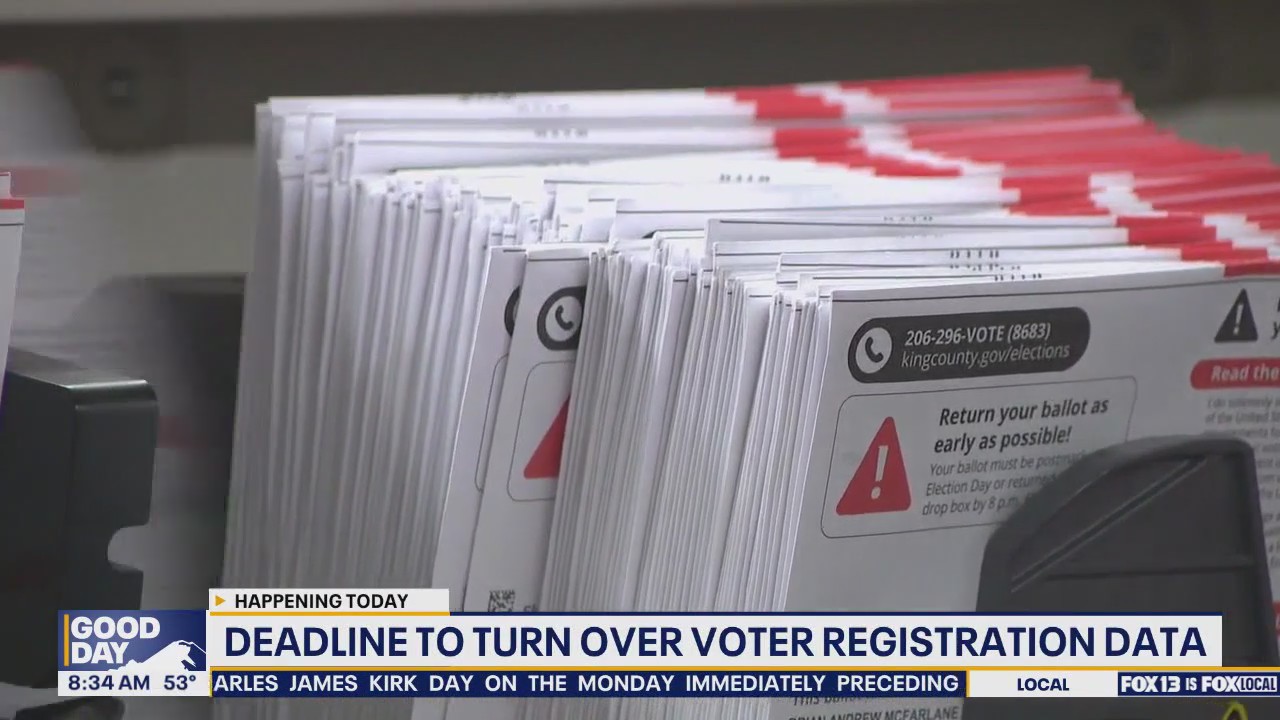 Deadline to turn over WA voter registration data