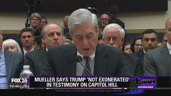 Mueller says Trump 'not exonerated' in testimony on Capitol Hill